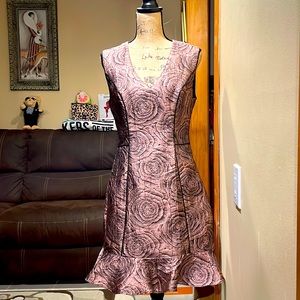 ABS dusty rose 🌹 jacquard cocktail dress